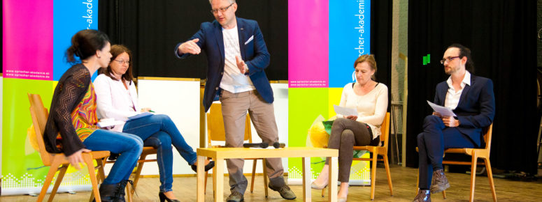 Tirol sprechen vor Menschen lernen